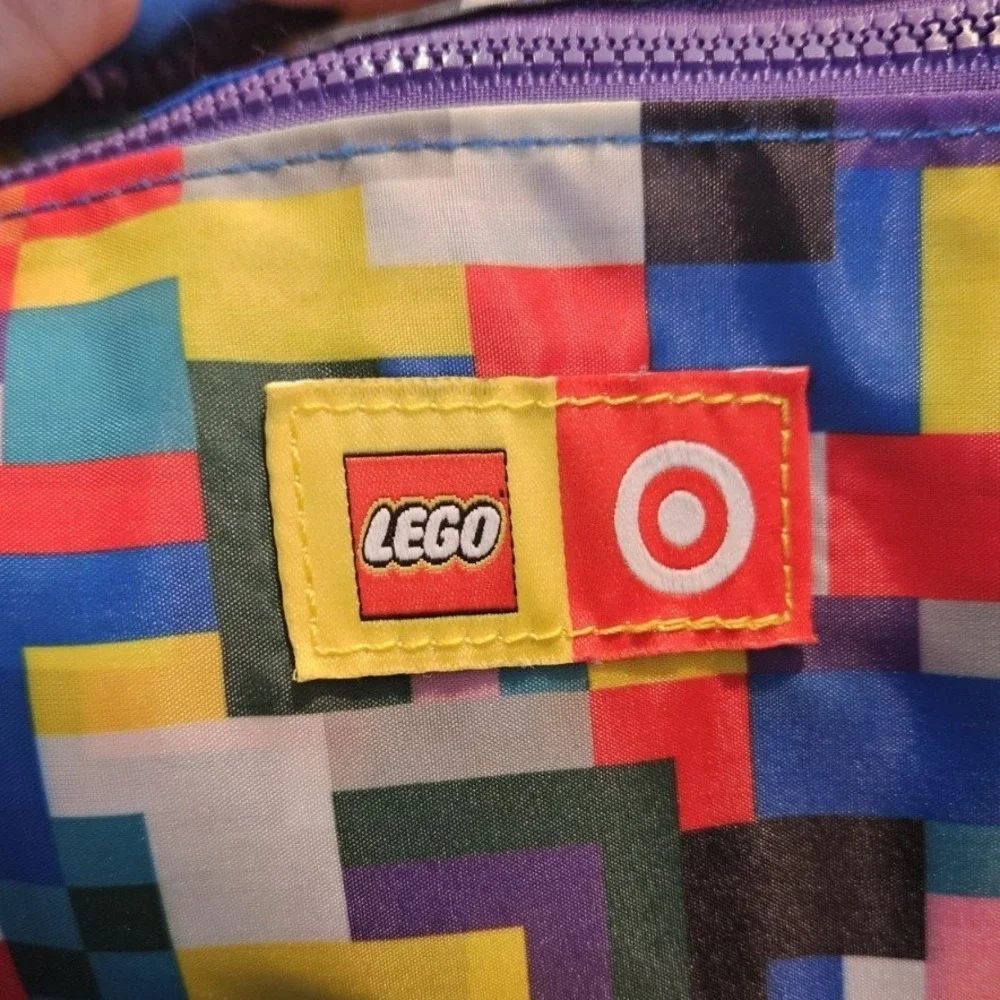 LEGO‎ x Target Blue Quilted Brick Pattern Backpack Kids School Bag Canvas